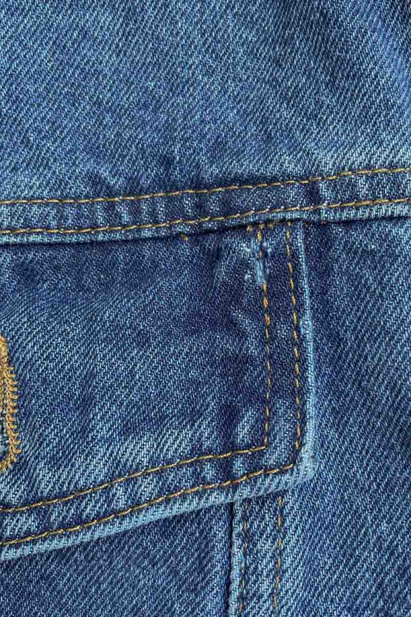 Сорочка джинсова з необробленим низом 1