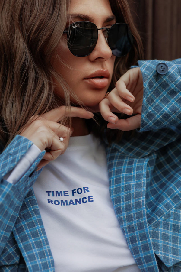 Лонгслів білого кольору Time for romance 1