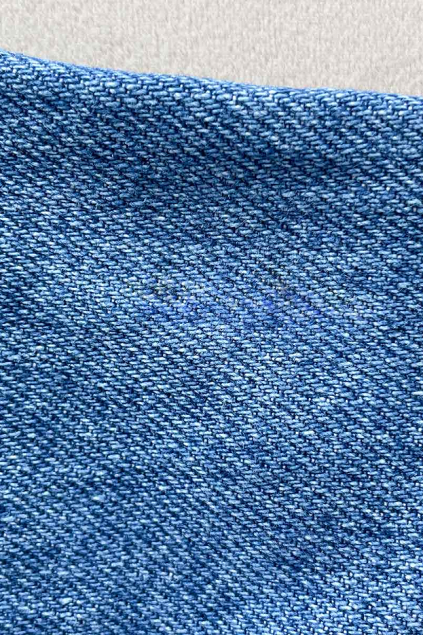 Сорочка джинсова синя з бахромою 1