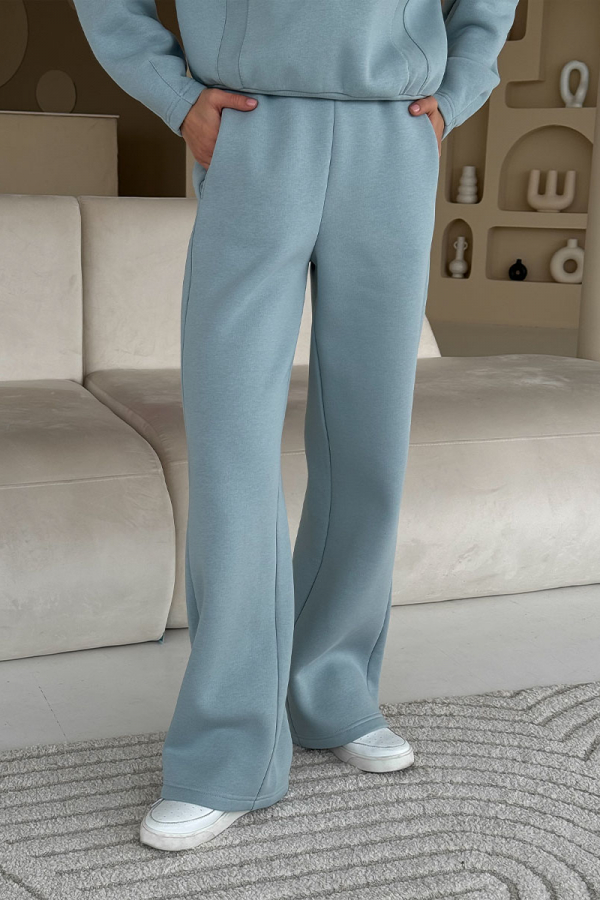 Штани флісові блакитного кольору від костюму 1