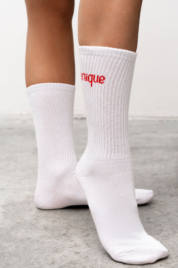 Шкарпетки білого кольору з принтом UNIQUE 1