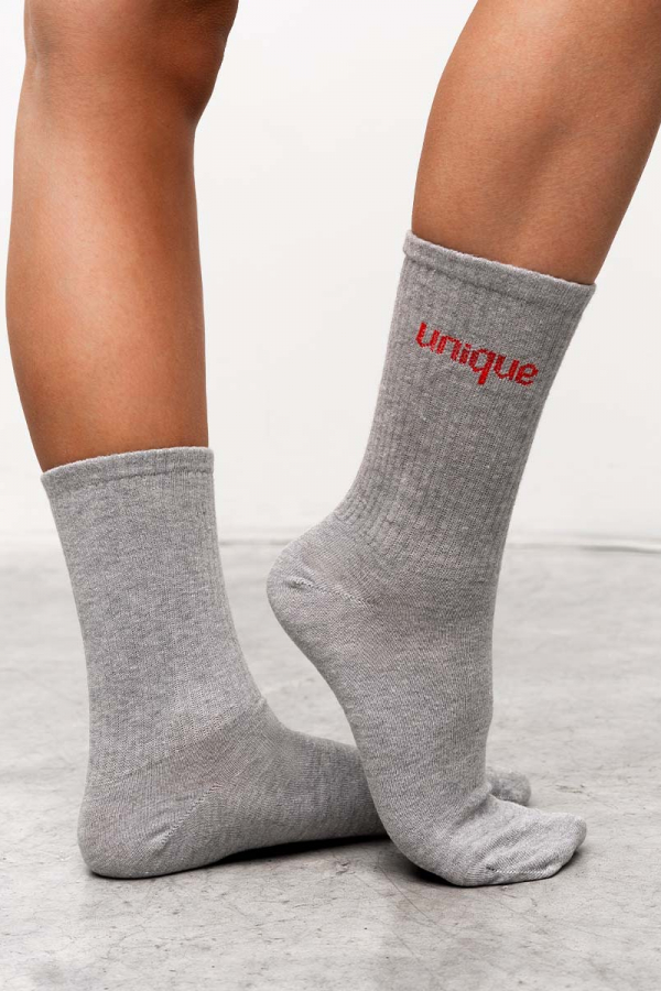 Шкарпетки сірого кольору з принтом UNIQUE 1