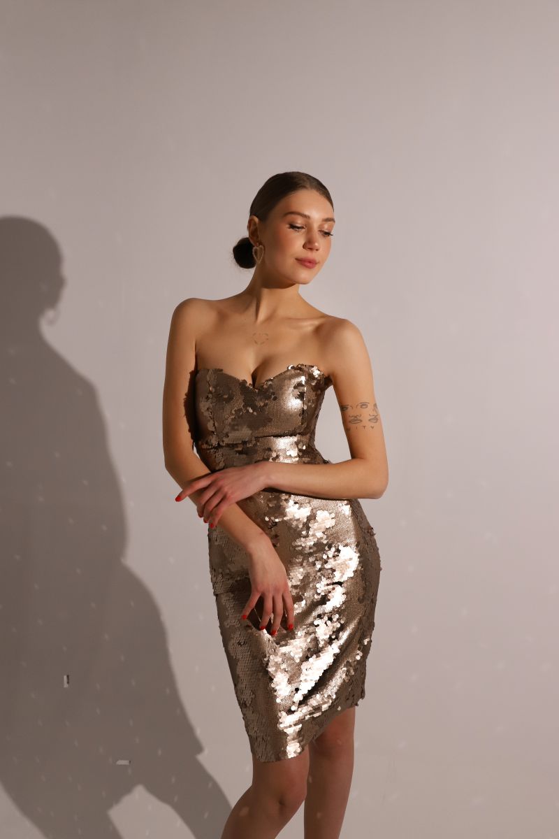 Корсетна сукня міді золотиста Special Collection 3