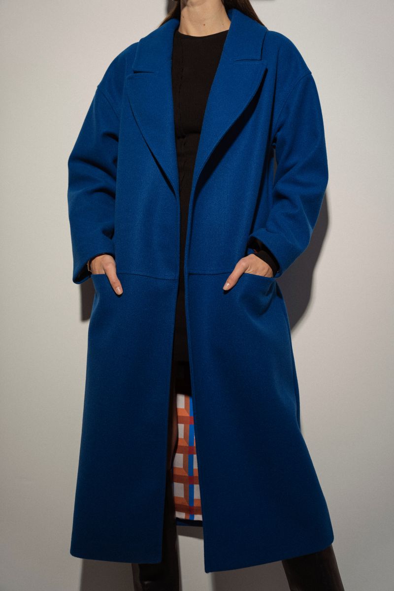 Пальто синього кольору PRE-SPRING 4
