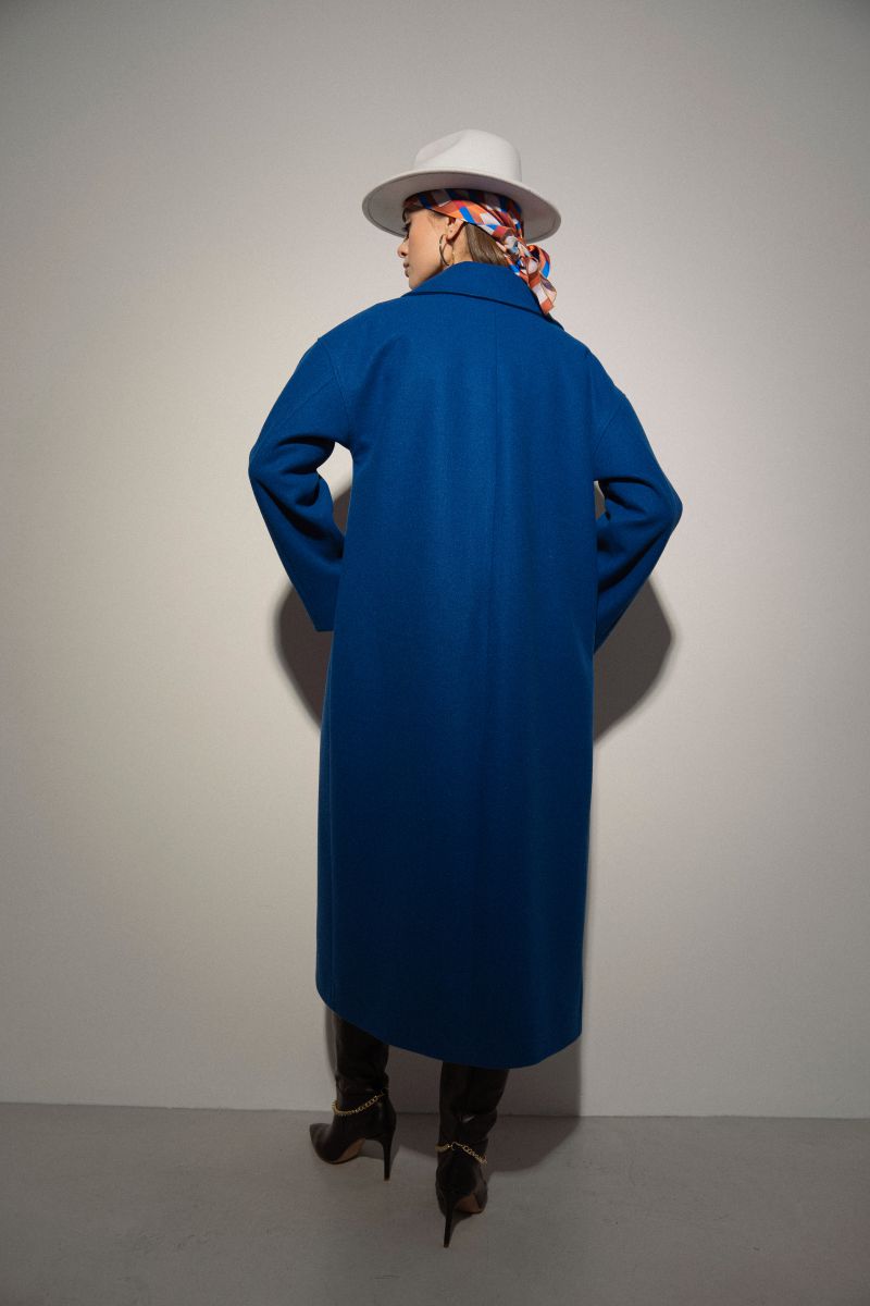 Пальто синього кольору PRE-SPRING 9