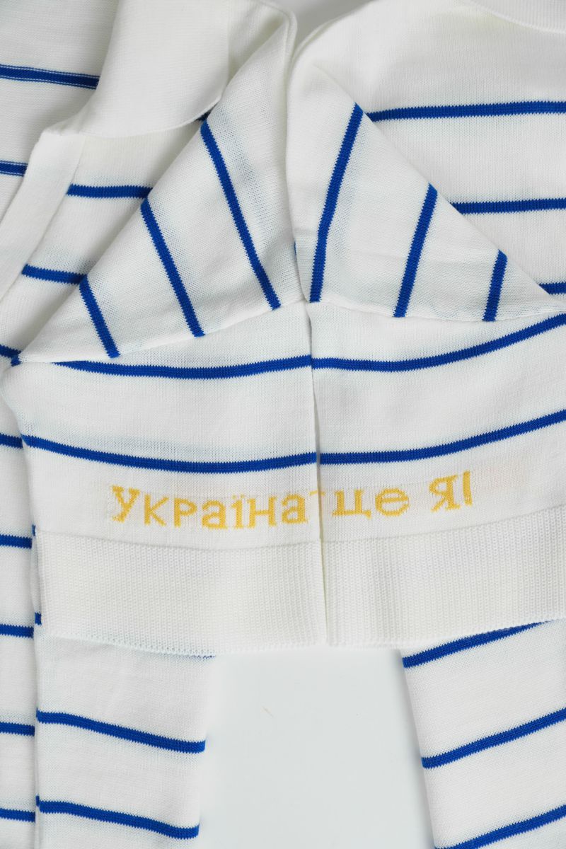 Футболка-поло в смужку Україна 8