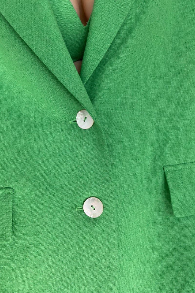 Піджак лляний зеленого кольору 4