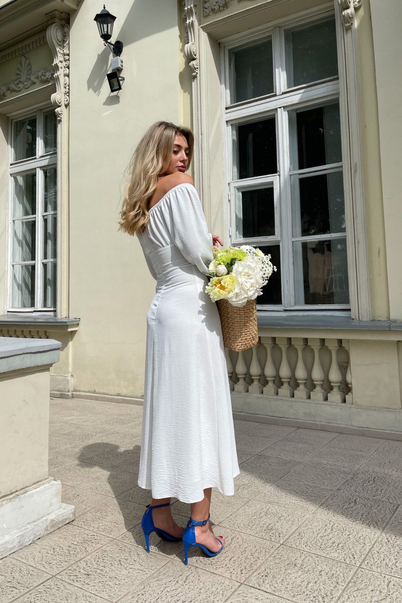 Сукня Ethnika біла з розрізом 6