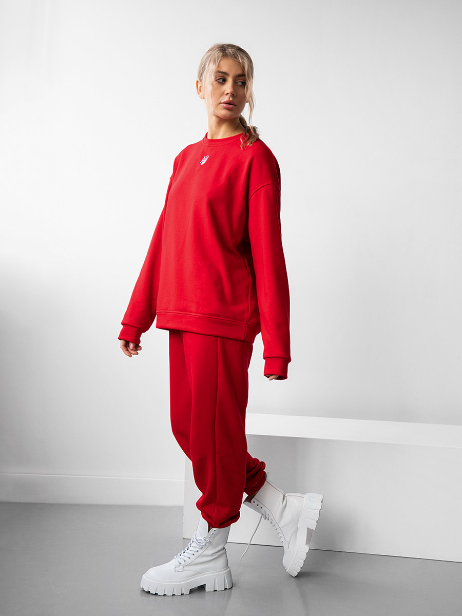 Джогери  червоного кольору від костюму з Тризубом 1