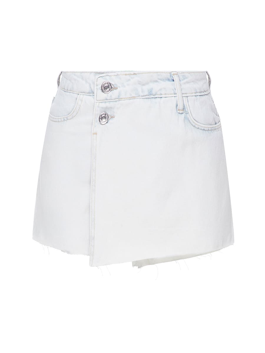 Спідниця-шорти джинсова білого кольору 2