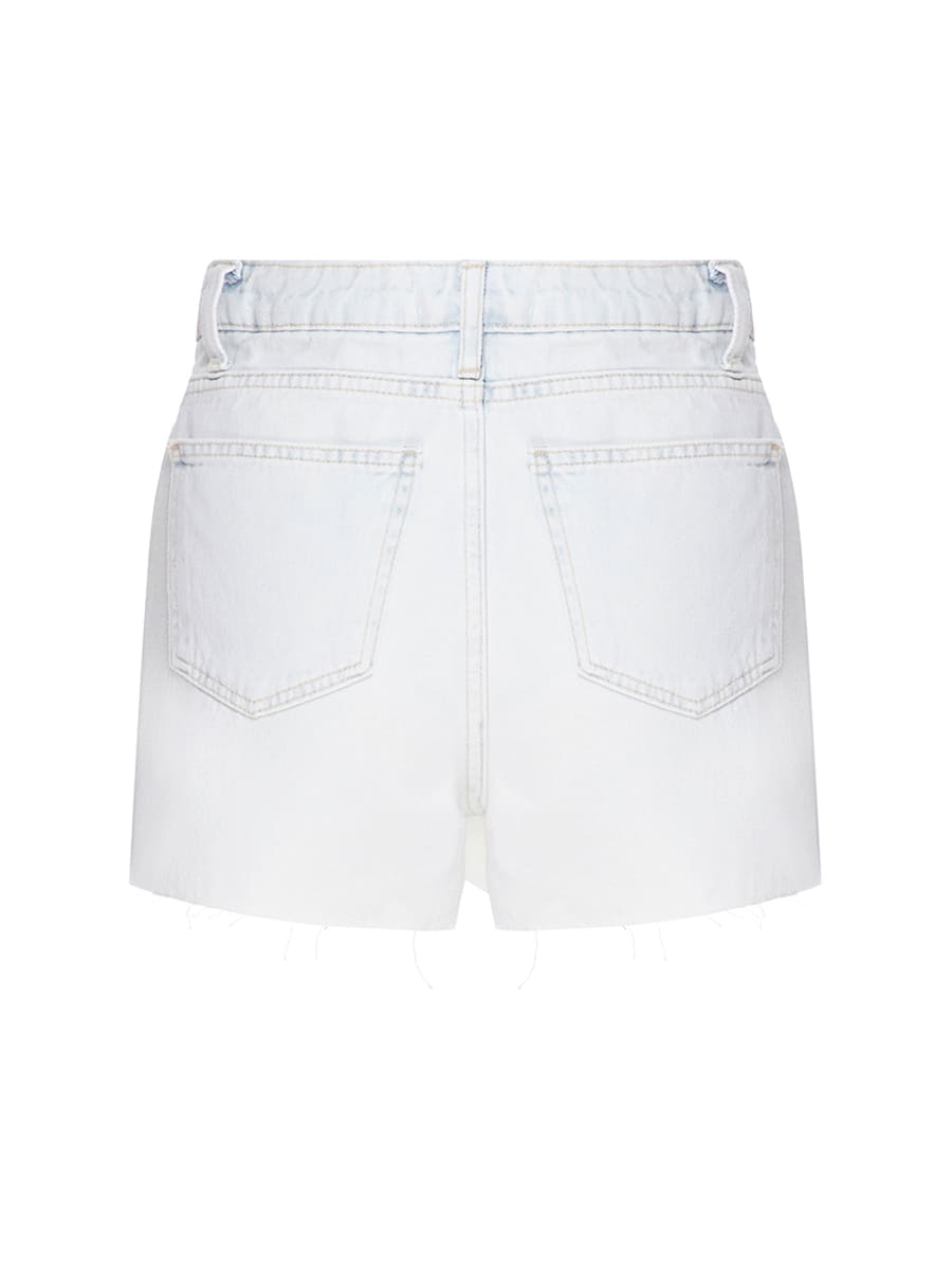 Спідниця-шорти джинсова білого кольору 7