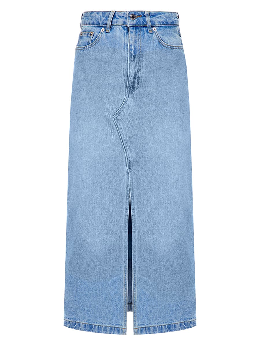 Спідниця джинсова синього кольору з відстрочкою 2