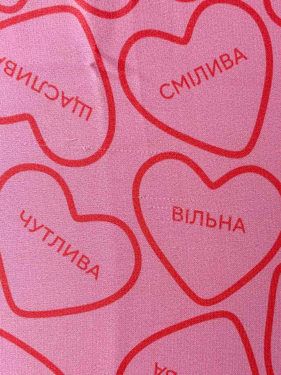 Платок шелковый розового цвета 