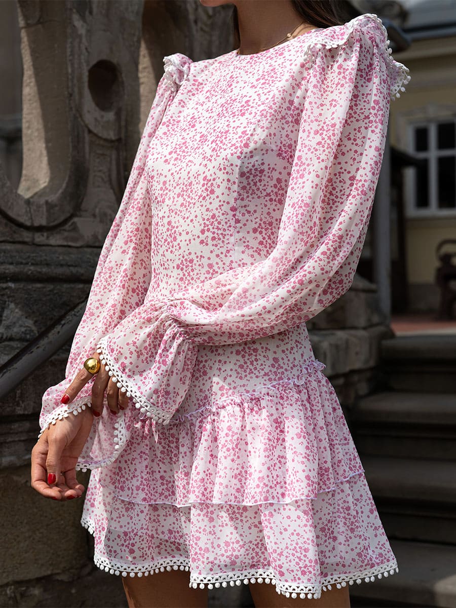 Сукня міні рожевого кольору з відкритою спиною 4
