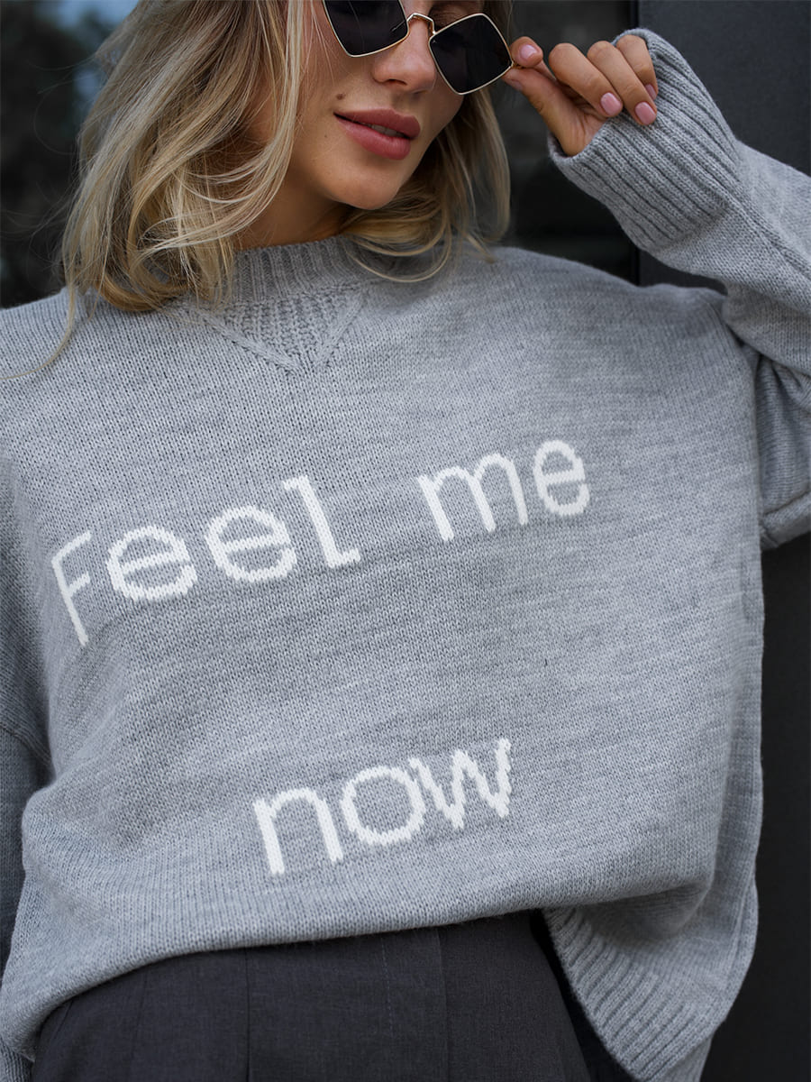 Светр сірого кольору Feel me now 2 Светр сірого кольору Feel me now 2