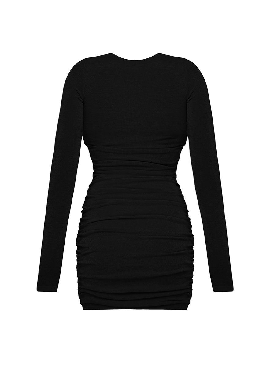 Сукня чорного кольору з драпіюванням 6