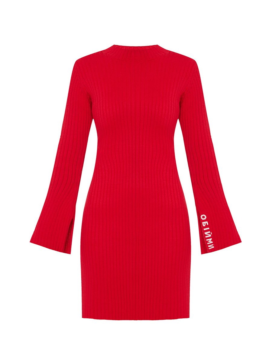 Сукня міні червоного кольору з принтом Обійми 7
