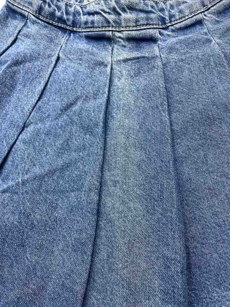 Спідниця міні джинсова блакитна зі складками 4