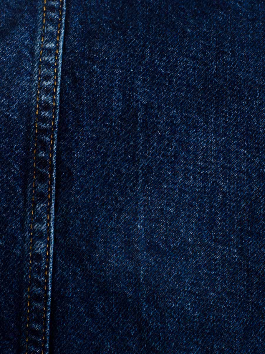 Спідниця міді джинсова синя з вирізом 3