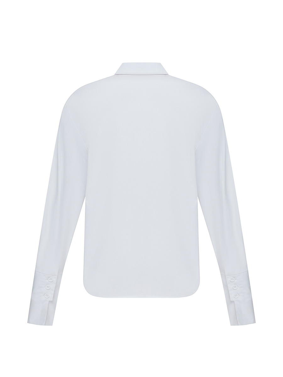 Сорочка білого кольору з подовженим манжетом 8