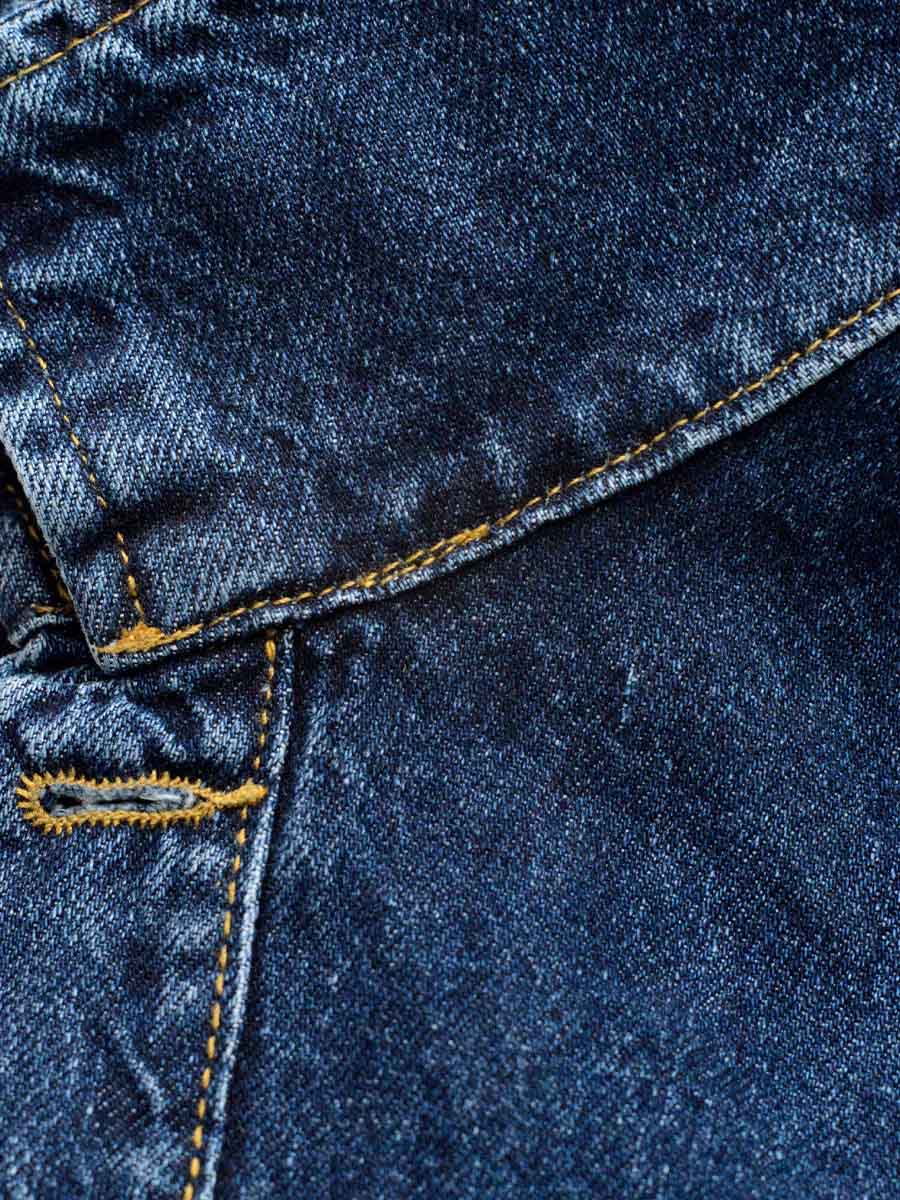 Комбінезон джинсовий синього кольору прямого крою 3