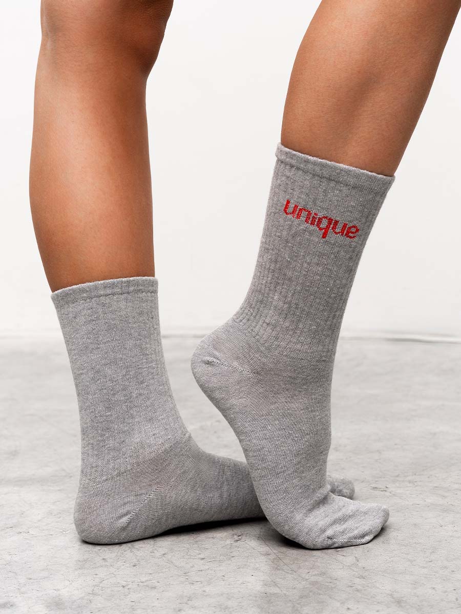 Шкарпетки сірого кольору з принтом UNIQUE 1