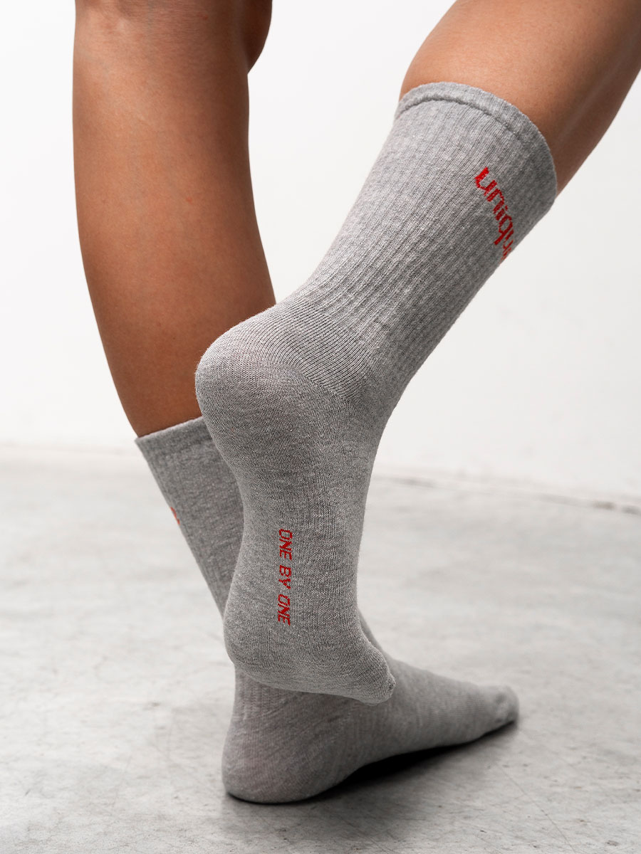 Шкарпетки сірого кольору з принтом UNIQUE 3