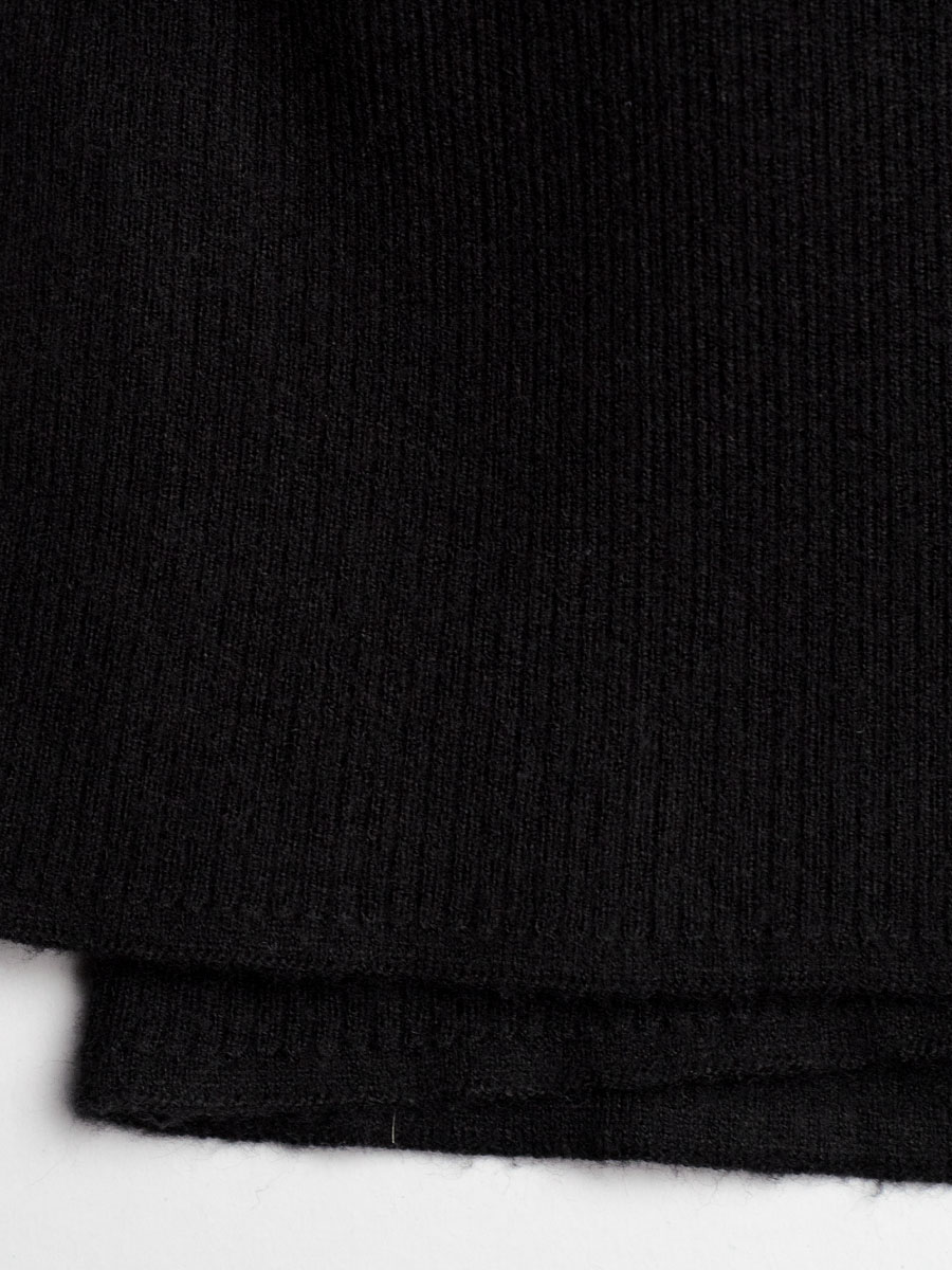 Штани-кюлоти чорного кольору з трикотажу 3