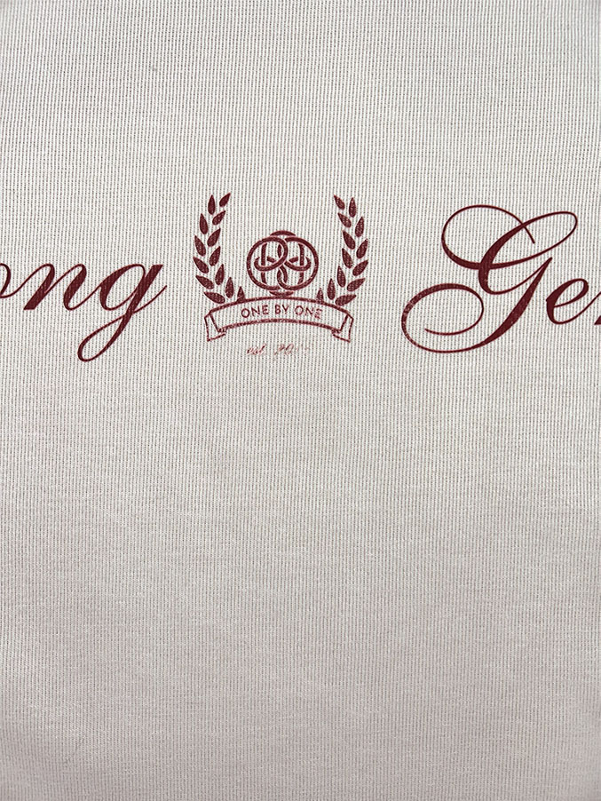 Світшот сірого кольору з вишивкою Strong&Gentle 1