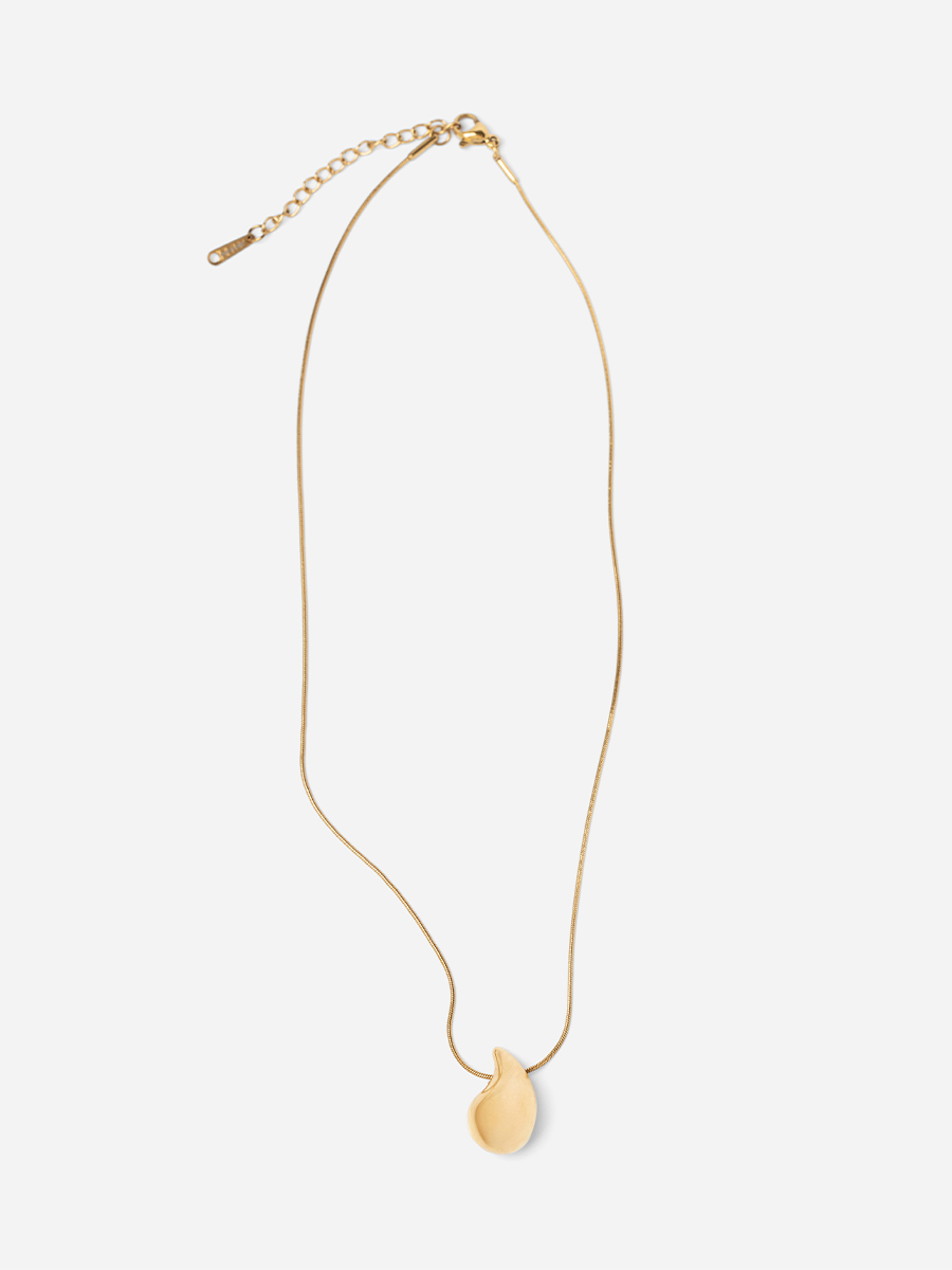 Підвіска золотого кольору у вигляді крапля на ланцюжку 1