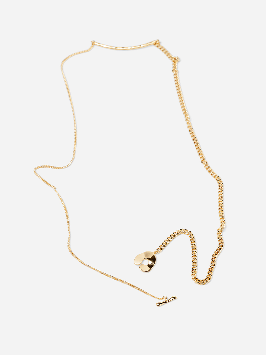 Підвіска золотого кольору на ланцюжку кругла 1