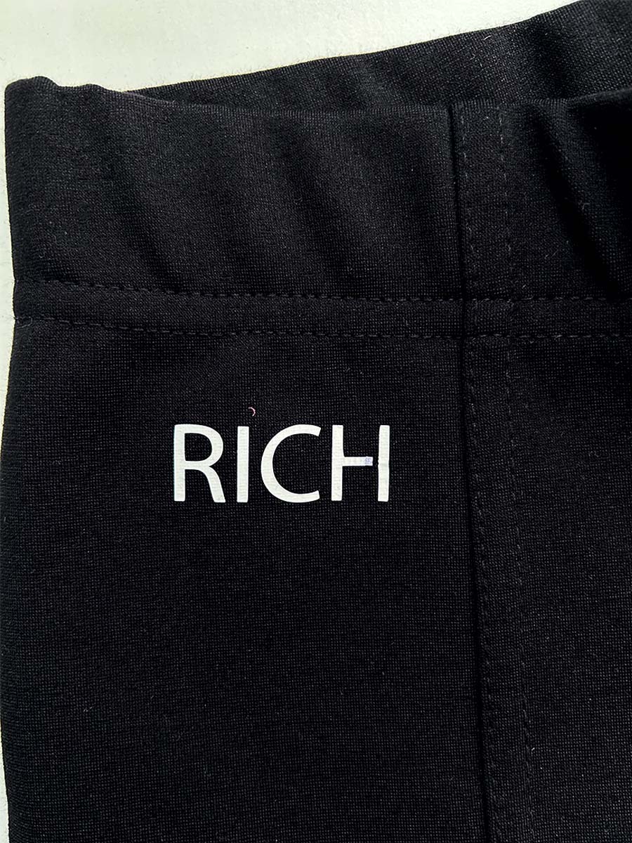 Лосины черного цвета с принтом Rich Sexy 1 Лосины черного цвета с принтом Rich Sexy 1