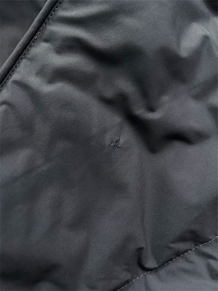 Пуховик oversize сірого кольору з коміром 1
