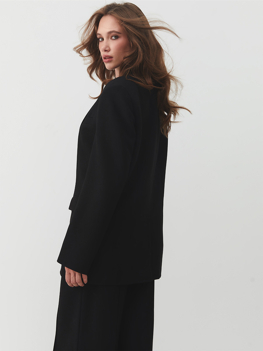 Штани палаццо чорного кольору від костюма 5