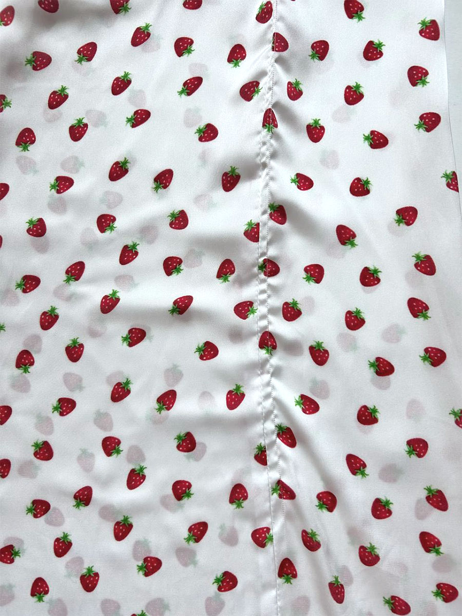 Сарафан міді  білого кольору зі збіркою Strawberries 1