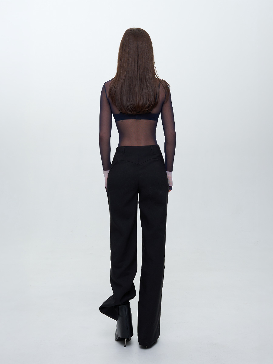 Боді темно-синього кольору з принтом графіті MYSELF 1