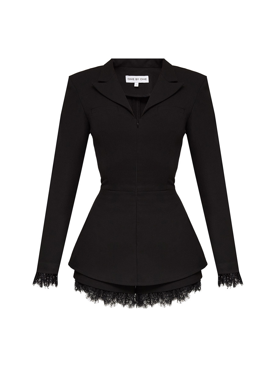 Комбінезон чорного кольору з мереживом 1