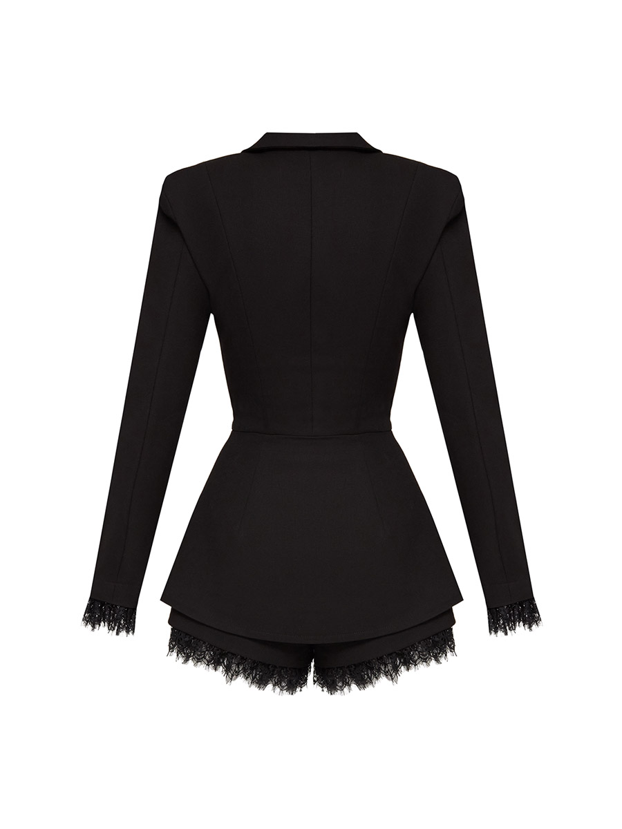 Комбінезон чорного кольору з мереживом 1