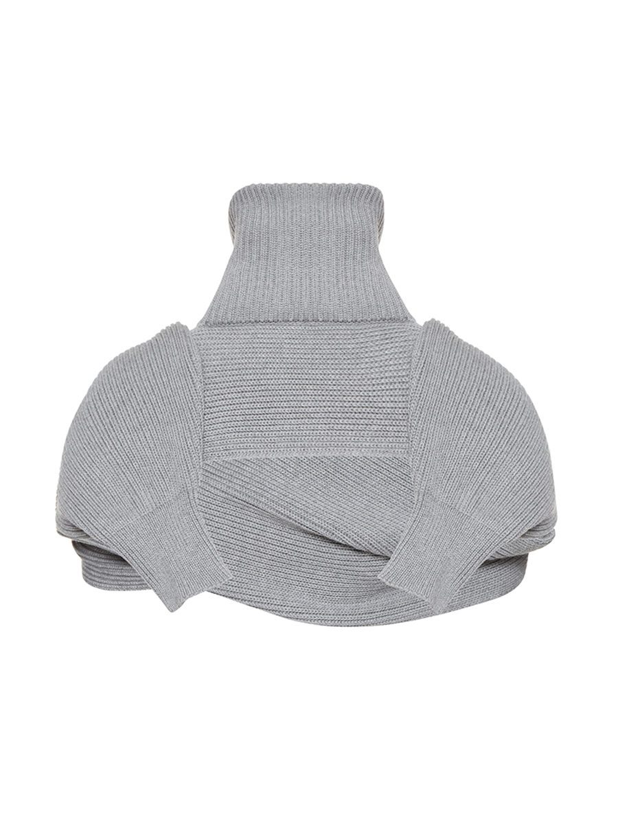 Шарф-хомут сірого кольору 1