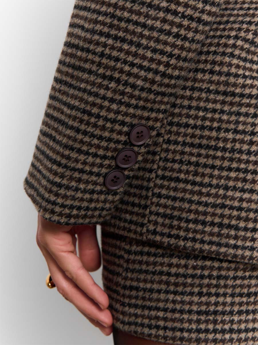 Спідниця міні коричневого кольору від костюма з жакетом 1