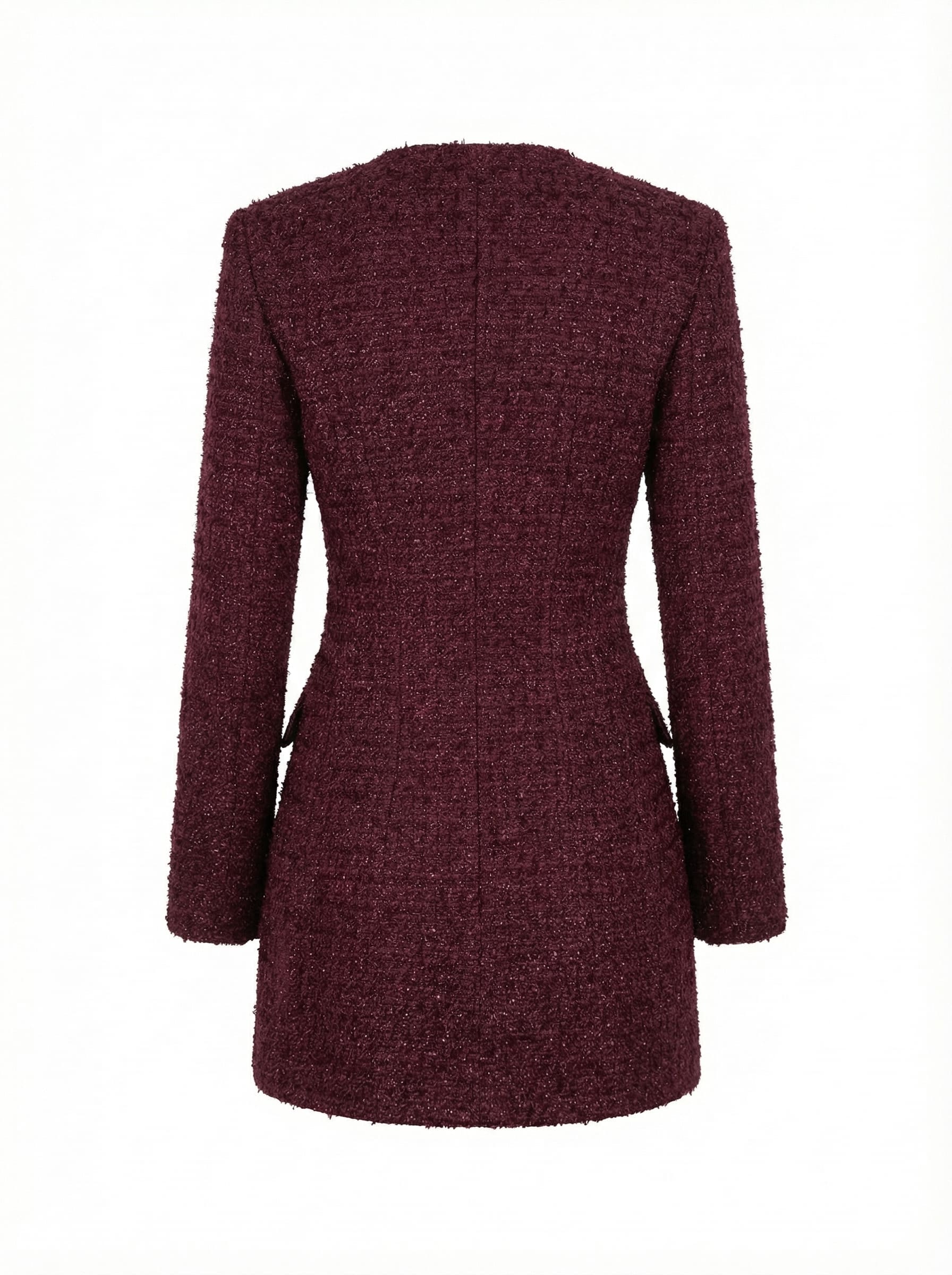 Сукня-жакет твідова бордового кольору 7