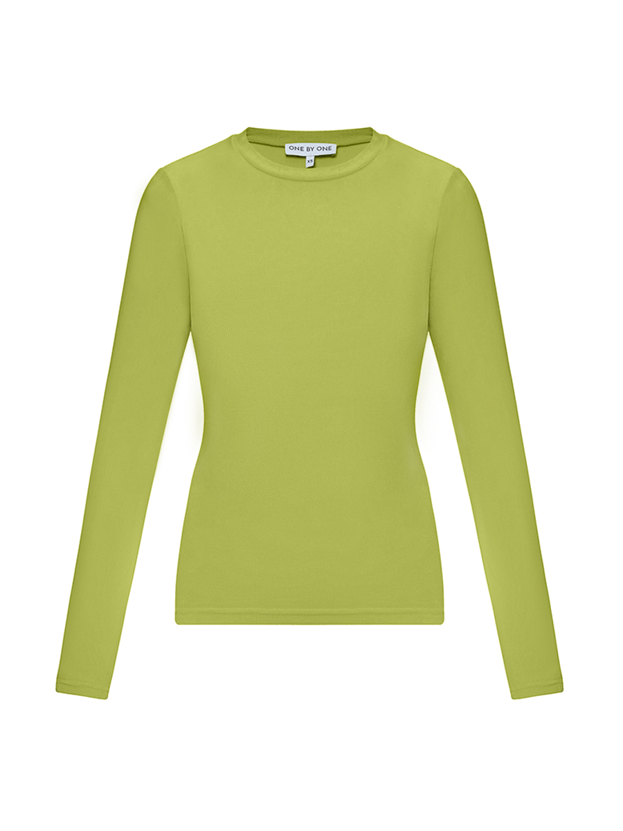 Лонгслів приталений салатового кольору 5