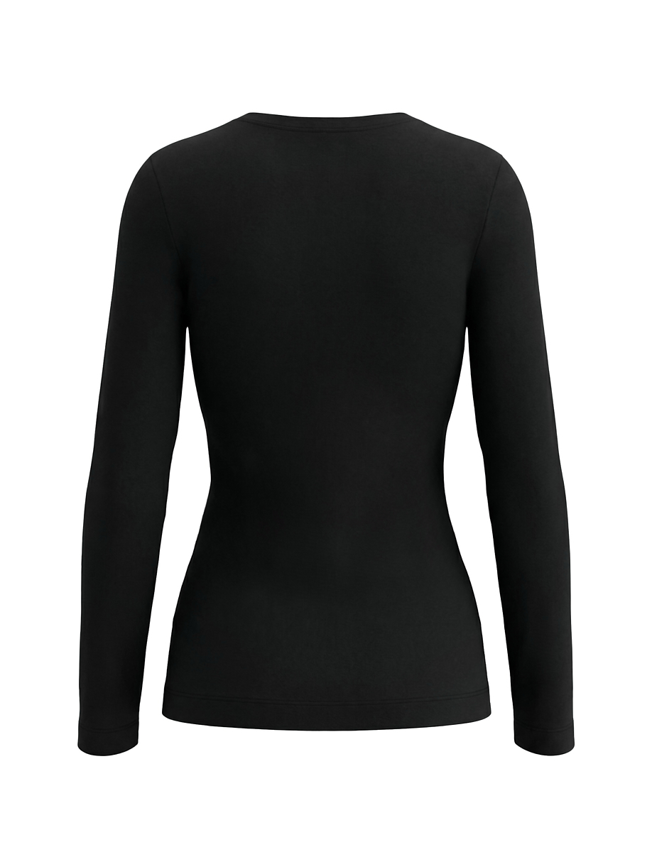 Лонгслів приталений чорного кольору 5