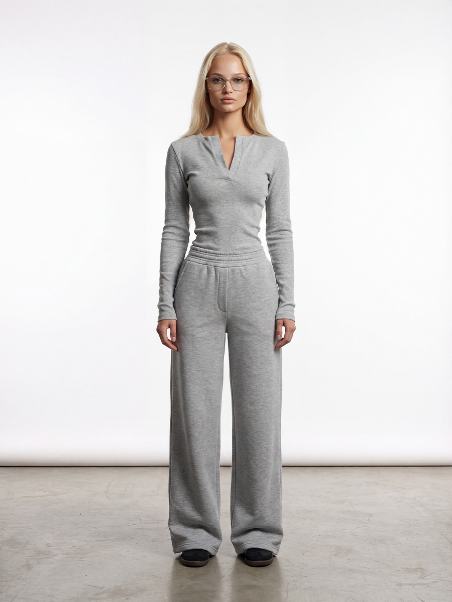 Штани сірого кольору на резинці 1