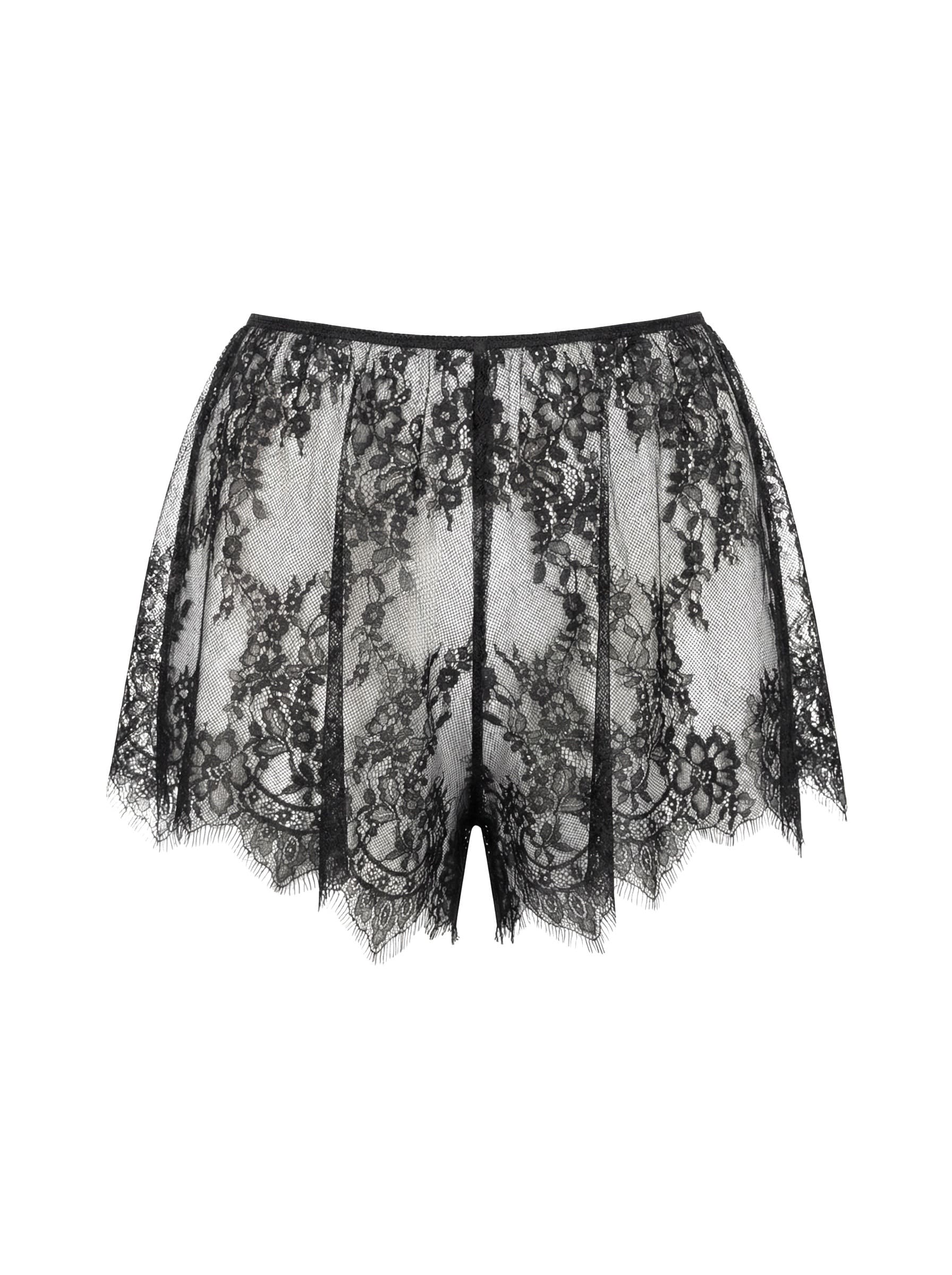 Шорти чорного кольору з мережива 1