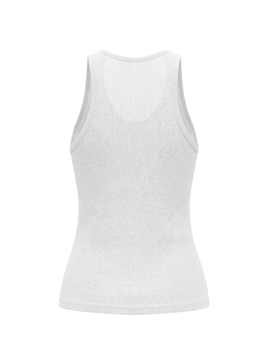 Майка білого кольору з глибоким вирізом 1