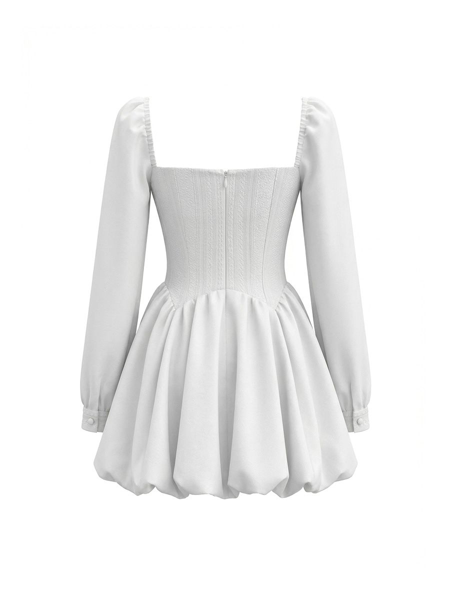 Сукня-вишиванка міні білого кольору 1