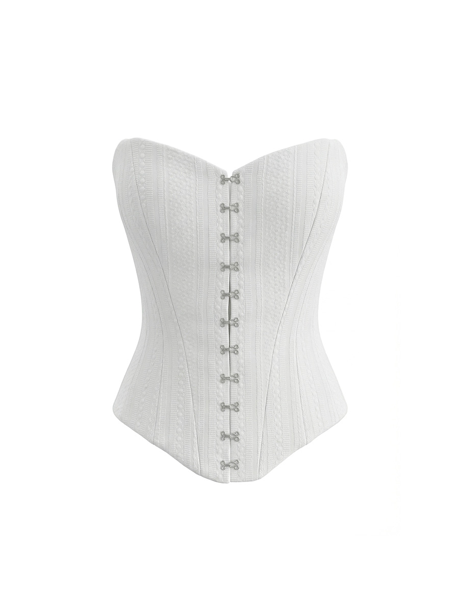 Корсет білого кольору з вишивкою 4