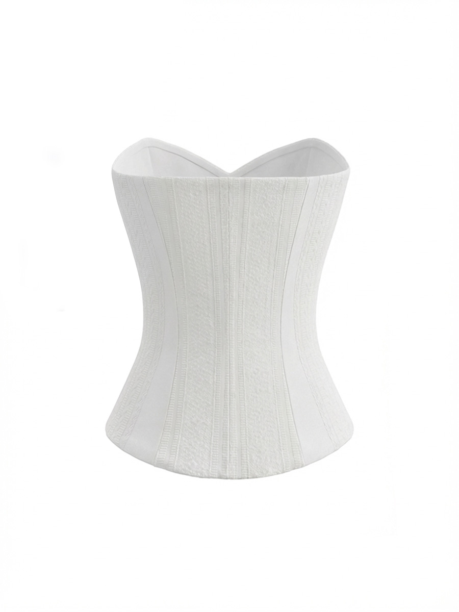 Корсет білого кольору з вишивкою 5