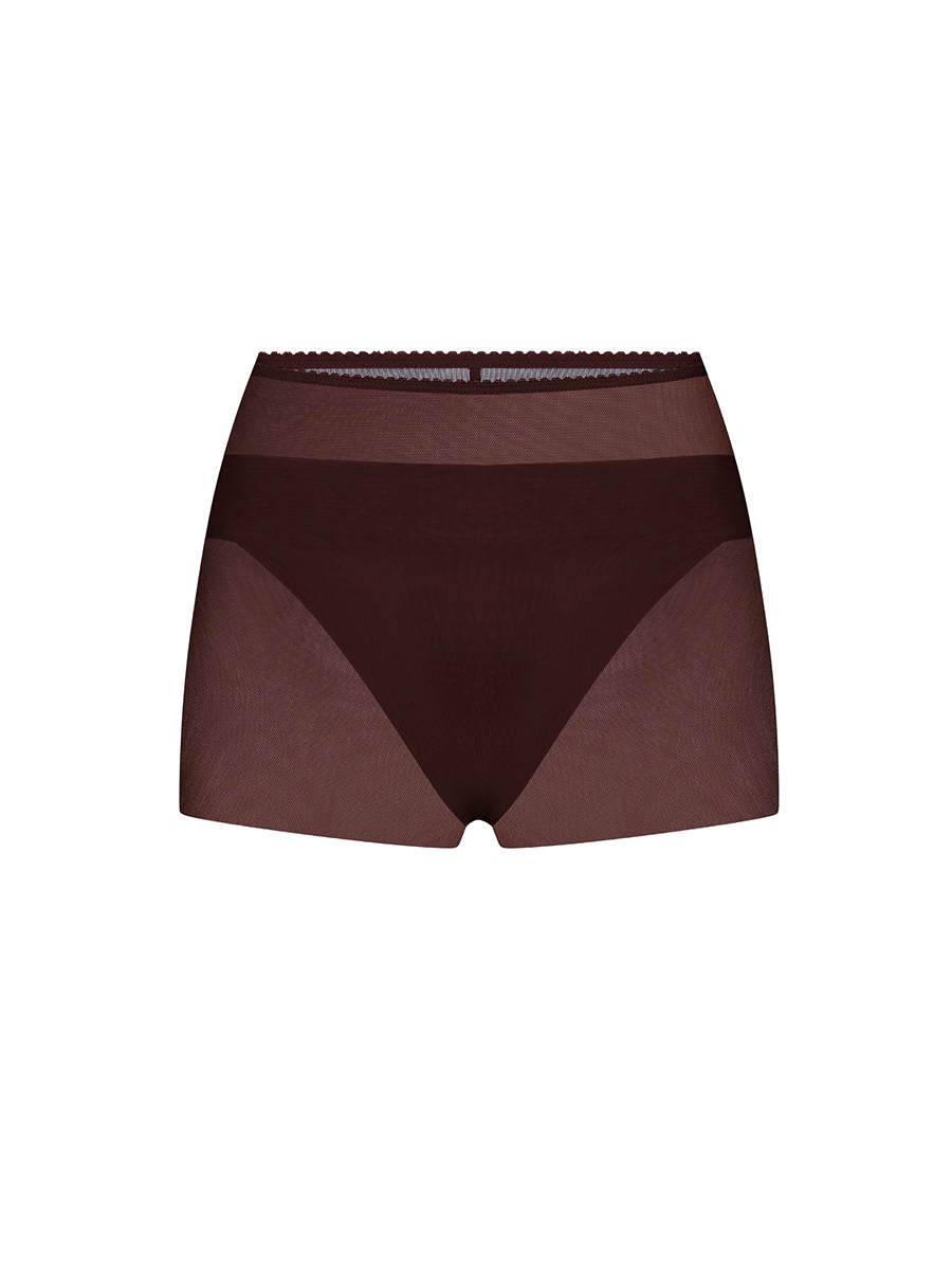 Труси-шорти коричневого кольору з сітки 3